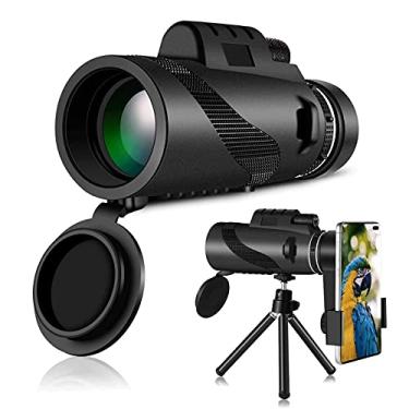 Imagem de Telescópios monoculares 12x50 com tripé, prisma portátil BAK-4 à prova d'água antiembaçante telescópio monocular Adultos para viajar ao ar livre Concerto de observação de pássaros
