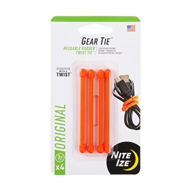 Imagem de Abraçadeira original Nite Ize GT3-4PK-31, 7,6 cm, laranja, pacote com 4