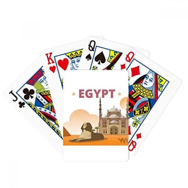 Imagem de DIYthinker City Pyramid Sphinx Egypt Poker Baralho Jogo de Mesa Presente