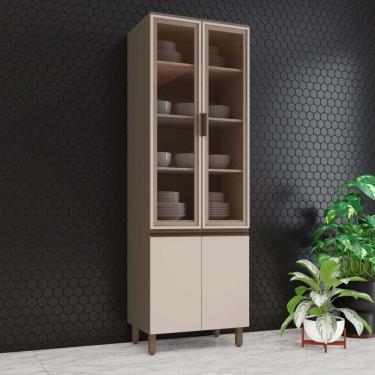 Imagem de Cristaleira 4 Portas 71,5cm Aurora Duna/Cristal