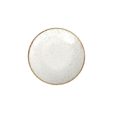 Imagem de Prato Sobremesa Tramontina Rústico Marrom Em Porcelana Decorada 21 Cm Tramontina