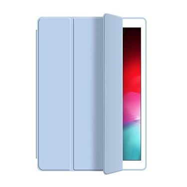 Imagem de Capa de tablet inteligente compatível com Huawei Honor Pad V8 Pro 12,1 polegadas 2022, capa fina de três dobras para tablet à prova de choque capa de TPU com suporte durável robusto + despertar/hibernar automático (cor: branco gelo blu
