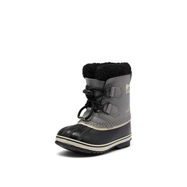 Imagem de Sorel Bota infantil Yoot PAC impermeável unissex, Cinza pedreira preta, 9 Little Kid