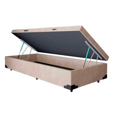 Imagem de Baú Box Solteiro - eShop Casa - Suede Bege