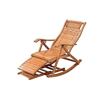 Imagem de Poltrona moderna Abatible Cadeira de balanço dobrável Cama dobrável de bambu Chaise Lounge reclinável interesting