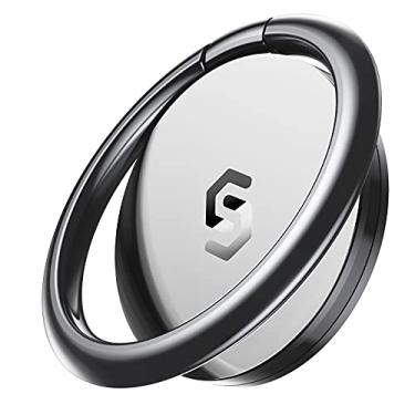Imagem de Syncwire Suporte de anel para celular, suporte universal de anel de dedo com rotação de 360 graus com cabo de metal polido para suporte magnético para carro, compatível com iPhone, Samsung, LG, Sony – Cinza