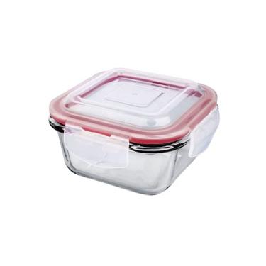 Imagem de Pote Hermetico Pequeno Tampa Rosa 310ml Em Casa Tem