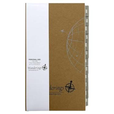 Imagem de WANDERINGS 2024/25 Planner Tamanho Pessoal Sem Data - 95 mm x 170 mm - Recarga Grossa Mensal e Semanal - Compatível com Filofax
