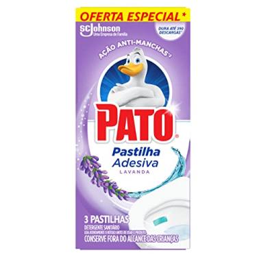 Imagem de Pato Desinfetante Pastilha Sanitária Adesiva Lavanda, 3 unidades