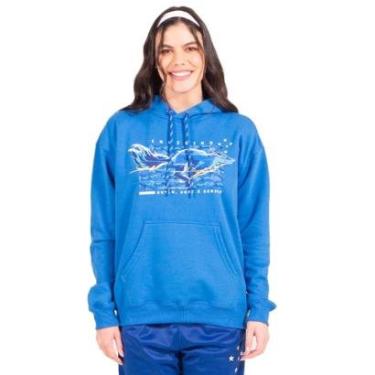 Imagem de Moletom Canguru Cruzeiro Oficial Feminino com Capuz Ontem Hoje Sempre-Feminino