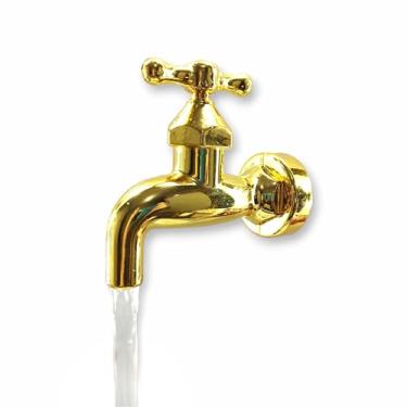 Imagem de Bebedouro Fonte Torneira Mágica Com Acrílico + Bomba Bivolt (Dourada)