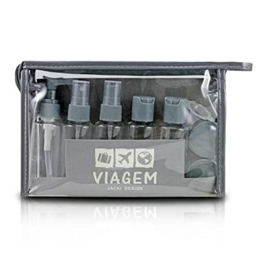 Imagem de Kit de Frascos para Viagem 10 peças Jacki Design Cinza