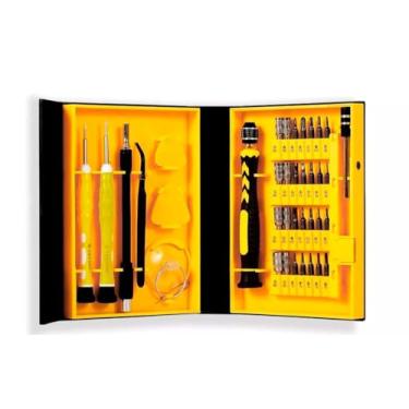 Imagem de Kit Ferramentas de Chaves de precisão Maleta, Jogo com 38 Peças para Abrir e Reparar Celular Notebook Eletronicos Torx Fenda Phillips Pinça Palheta