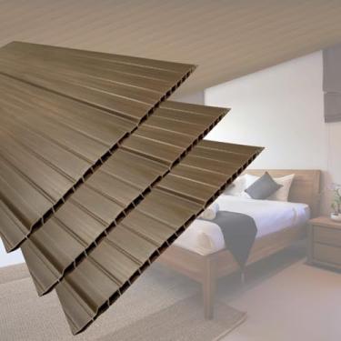 Imagem de Kit 40 Caixas com 240 M² Forro de Pvc 8mm X 20cm X 3m Permatti Imbuia