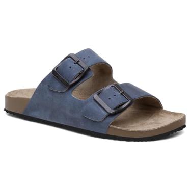 Imagem de Sandália Papete Unissex Chinelo Birken em Couro (Azul, BR, Adulto, Numérico, 37)