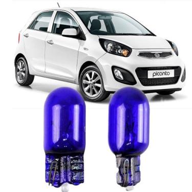 Imagem de Par Lâmpadas Pingo Super Branca Esmagada T10 Kia Picanto Faroleta Teto