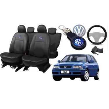 Imagem de Jogo de Capas de Couro para Gol 1996 - Couro Impermeável + Chaveiro + 