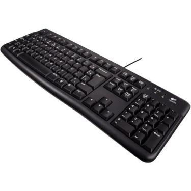 Imagem de Teclado Logitech USB Membrana ABNT2 Preto K120 920-004423, Preto