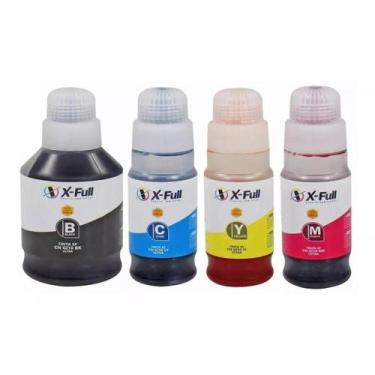 Imagem de Kit 04 Cores Tinta Compatível p/uso Gl-10 G7010 G6010 - X-FULL / ARES 
