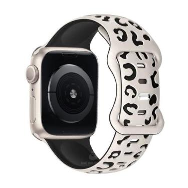 Imagem de Pulseira Silicone Animal Print Onça Compatível com Apple Watch - Baú d