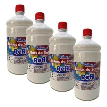 Imagem de Refil Liquido 4 Litros Para Maquina De Fazer Bolhas De Sabão - Brasilf
