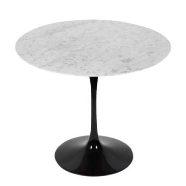 Imagem de Mesa de Jantar Tulipa Saarinen Redonda 140 cm Mármore Carrara Base Pre