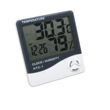 Imagem de Relógio Digital Higrômetro E Termômetro Despertador Htc-1 - Oksn