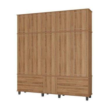 Imagem de Roupeiro / Guarda Roupas / Armário HOU 5 Portas  Triplex Pés Elevados 