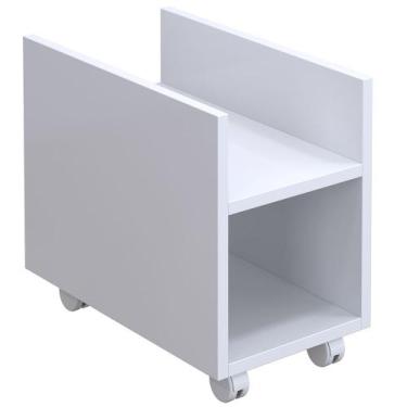 Imagem de Suporte Para Cpu E Nobreak Com Rodízios Guide L03 Branco - Lyam Decor