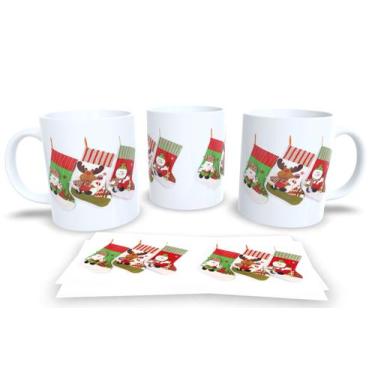 Imagem de Canecas de Porcelana Personalizadas Papai Noel 4 - Estampa Sublimada, 