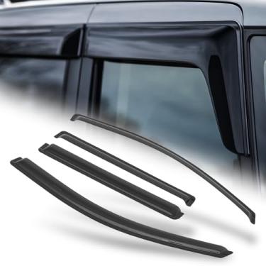 Imagem de M-AUTO Viseiras de janela de montagem externa compatíveis com Cadillac Escalade 15-16, Chevy Tahoe, 15-16 GMC Yukon, protetores de chuva com fita, 4 peças