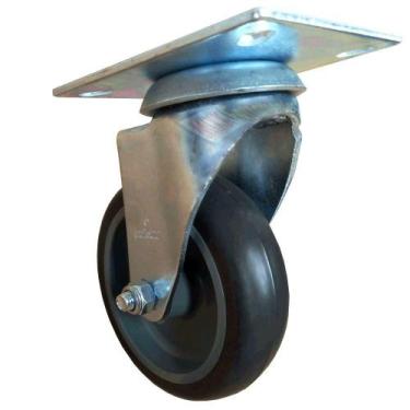 Imagem de Rodízio Placa Giratória 4 Pol. Roda em Borracha termoplástica 65kg * 2