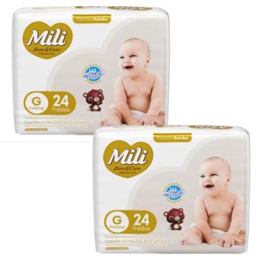 Imagem de Kit C2 Fralda Love & Care Jumbo G C/24 - Mili - MILI S/A