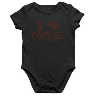 Imagem de Body Bebê Algodão I Love Coffee - Foca na Moda, Preto, GG
