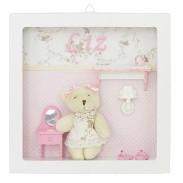 Imagem de Nicho Decorado Ursinha Quartinho Rosa Quarto Bebê Infantil - Potinho d