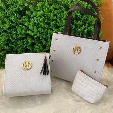 Imagem de kit bolsa Social Branco - lojacajazeiras10