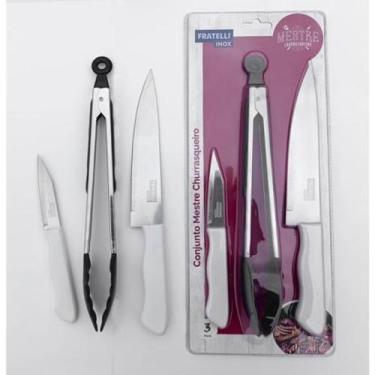 Imagem de Kit Profissional Churrasco Conjunto Mestre Churrasqueiro 3pç - Fratell