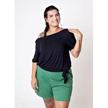 Imagem de Blusa Ciganinha com Laço Barra Preta - Kaltty, Preto, G4