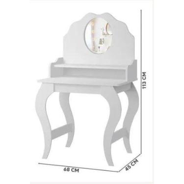 Imagem de Penteadeira com banqueta-branco mdk moveis - OFERTAMO 