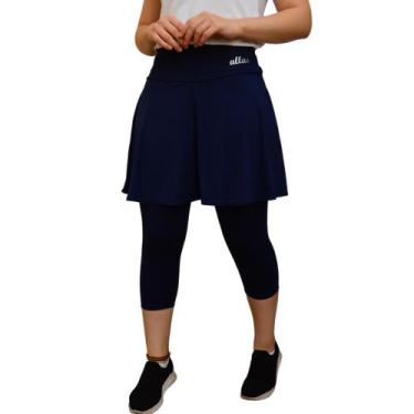 Imagem de Saia Capri Godê Moda Evangélica Fitness Uv50+ Roupa Academia - Allas M