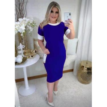 Imagem de Vestido Midi Plus Size Botão Moda Evangélica Feminina - MISS FLOWER, A