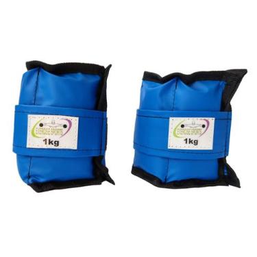 Imagem de Caneleira / Tornozeleira 1 KG - Exercise Sports, Azul