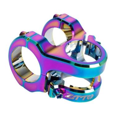 Imagem de Aymzbd Mesa de bicicleta de montanha, mesa de guidão curta, suporte de garfo dianteiro, mesa de bicicleta de substituição para ciclismo BMX, bicicletas de, Roxo