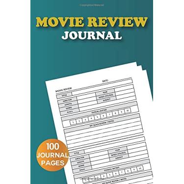 Imagem de Movie Review Journal: Pocket size 6 x 9 inches 100 Pages | A personal film review log book diary for movie critics | Record your thoughts, ratings and reviews on films you watch