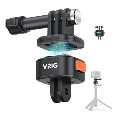 Imagem de VRIG Suporte base de liberação rápida para GoPro, adaptador de tripé magnético compatível com GoPro Hero 13/12/11/10 preto, Akaso, Insta, DJI e mais (acessórios magnéticos)