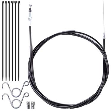 Imagem de MRELC Kit de cabo de acelerador Go Kart de 185.4 cm para Coleman Predator Go Karts para CK100 SK100 Motor Go Cart 97cc 98cc 100cc Powersports com molas de pedal de aceleração de retorno de freio