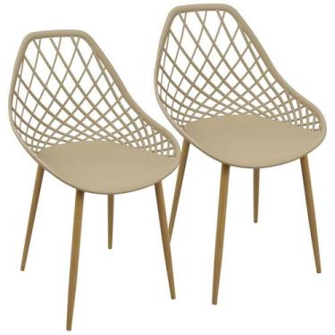 Imagem de Kit 2 Cadeiras Cleo Cloe Clarice Web Jardim Assento Polipropileno - Li