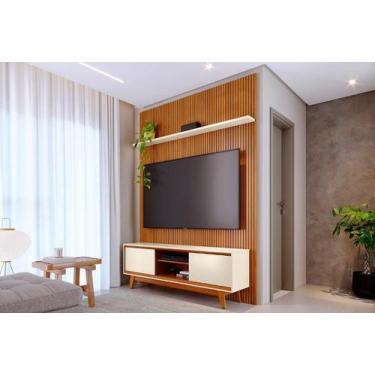Imagem de Rack+Painel Milo para TV de até 65 polegadas - Cinamomo /Off White - M