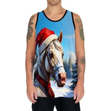 Imagem de Camiseta Regata Tshirt Natal Festas Cavalo de Natal Neve  - Enjoy Shop