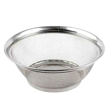 Imagem de Escorredor de Alimentos Inox 25cm Multiuso Para Escorrer Arroz, Macarrão, Massas, Frutas e Legumes